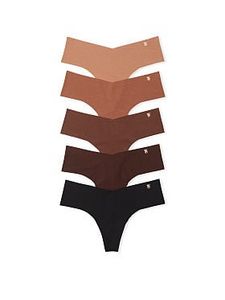 Προσφορά 5-Pack No-Show Dark Nudes Thong Panties για 34,25€ σε Victoria's Secret