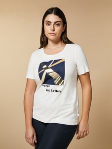 Προσφορά Print-embellished jersey T-shirt για 165€ σε MARINA RINALDI