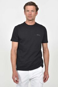 Προσφορά Ανδρικό Μονόχρωμο T-Shirt με Τσέπη Φιλέτο - ΜΑΥΡΟ για 10€ σε Berto Lucci