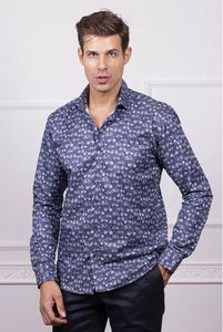 Προσφορά Berto Lucci Μακρυμάνικο πουκάμισο με σχέδιο (Modern Fit) για 35€ σε Berto Lucci