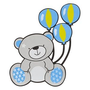 Προσφορά Διακοσμητικά Τοίχου Αρκουδάκι Μπλε με Μπαλόνια για 0,79€ σε Jumbo
