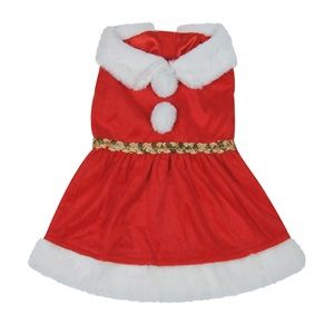 Προσφορά Χριστουγεννιάτικη Στολή Κατοικιδίου Φορεματάκι Κόκκινο Λευκό Πον Πον Παγιέτα για 6,99€ σε Jumbo