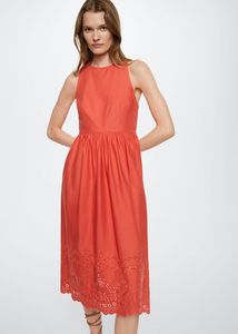Προσφορά Βαμβακερό φόρεμα κέντημα για 19,99€ σε Mango