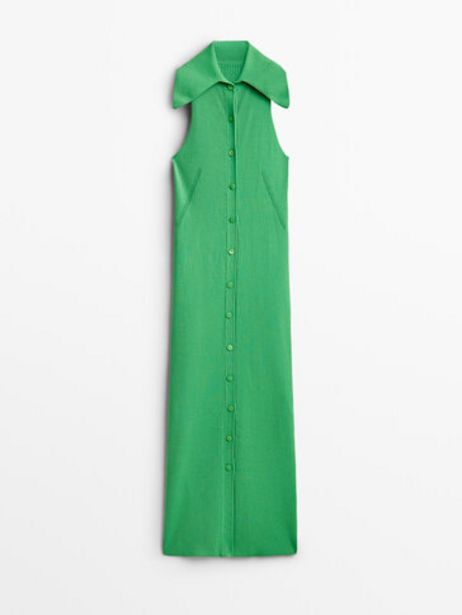 Προσφορά Πράσινο Φόρεμα Με Γιακά Polo -Studio για 99,95€ σε Massimo Dutti