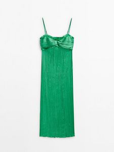 Προσφορά Πλισέ Φόρεμα Με Βολάν Στο Μπούστο -Studio για 99,95€ σε Massimo Dutti