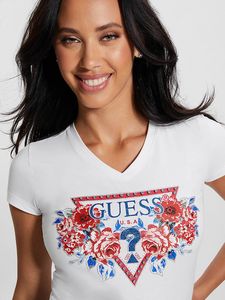 Προσφορά Ελαστικό t-shirt με φλοράλ λογότυπο για 55€ σε Guess