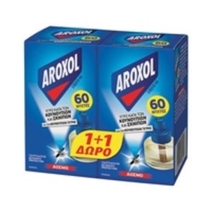 Προσφορά AROXOL Υγρό Αντικουνουπικό Ανταλλακτικό 60 Νύχτες 1+1 Δώρο για 8,38€ σε Market In