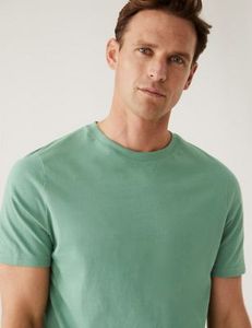 Προσφορά T-Shirt με κλειστή στρογγυλή λαιμόκοψη από 100% βαμβάκι για 12,99€ σε MARKS & SPENCER
