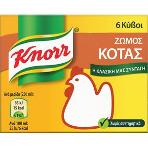 Προσφορά Knorr Ζωμός Κότας 6 κύβοι 3lt για 1,07€ σε METRO Cash & Carry
