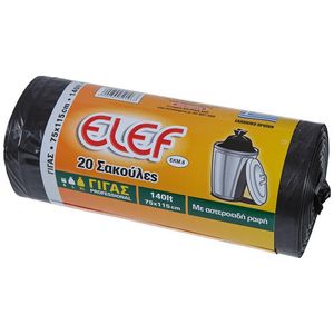 Προσφορά El-Ef Σακούλες Απορριμάτων Επαγγελματικές Γίγας 75X115cm 20Tεμάχια για 2,39€ σε METRO Cash & Carry