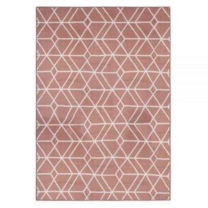 Προσφορά Γούνινο χαλί 140x200 εκ., γεωμετρικό σχέδιο, dusty pink για 59,9€ σε Vicko