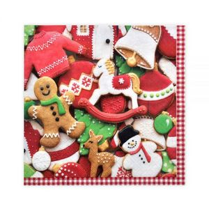 Προσφορά Χαρτοπετσέτες Χριστουγεννιάτικα μπισκότα 33x33 εκ. 20 τεμάχια για 1,2€ σε Vicko