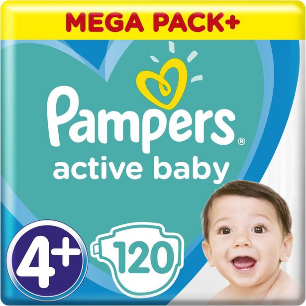 Προσφορά Pampers Πάνες Active Baby Mega Box (120τεμ) Νο4+ (10-15kg) για 27,99€