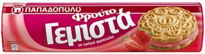 Προσφορά Παπαδοπούλου Μπισκότα Γεμιστά Φράουλα 200gr για 1,14€ σε My Market