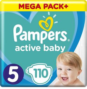 Προσφορά Pampers Πάνες Active Baby Mega Box (110τεμ) Νο5 (11-16kg) για 34,99€ σε My Market