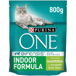 Προσφορά Purina One Cat Indoor Γαλοπούλα & Δημητριακά Ολικής Άλεσης 800gr για 3,54€ σε My Market