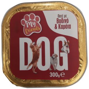 Προσφορά My Friends Πατέ Σκύλου Με Βοδινό & Καρότα 300gr για 0,77€ σε My Market