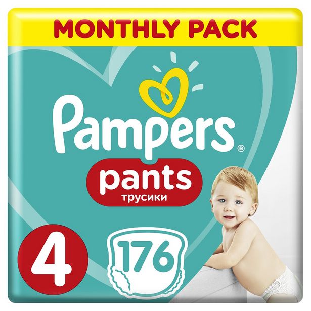 Προσφορά Pampers Πάνες Pants Monthly Pack (176τεμ) Νο 4 (9-14kg) για 37,99€