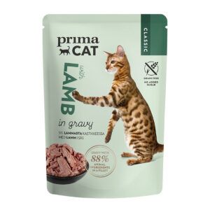 Προσφορά Prima Cat Υγρή Τροφή Για Γάτες Αρνί Σε Σάλτσα 85 gr για 0,74€ σε Χαλκιαδάκης