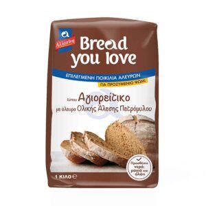 Προσφορά Αλλατίνη Αλεύρι Bread You Love Αγιορείτικο 1 kg για 2,39€ σε Χαλκιαδάκης