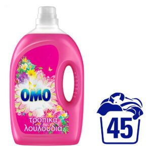 Προσφορά Omo Υγρό Πλυντηρίου Ρούχων Τροπικά Λουλούδια 45 Μεζούρες 2,925 lt για 6,05€ σε Χαλκιαδάκης