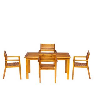 Προσφορά Σετ Ξύλινο Τραπέζι Κήπου Jaxon Επεκτεινόμενο Με 4 Καρέκλες Kelly Μασίφ Ακακία για 334,98€ σε Ravenna