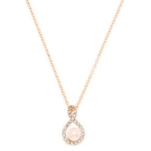 Προσφορά Rose Gold Pearl Pendant Necklace - Blush για 4€ σε Claire's