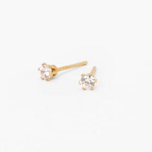 Προσφορά 18ct Gold Plated Cubic Zirconia Cupcake Stud Earrings - 3MM για 6,8€ σε Claire's