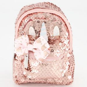 Προσφορά JoJo Siwa™ Unicorn Sequin Mini Backpack Keyring – Rose Gold για 7€ σε Claire's