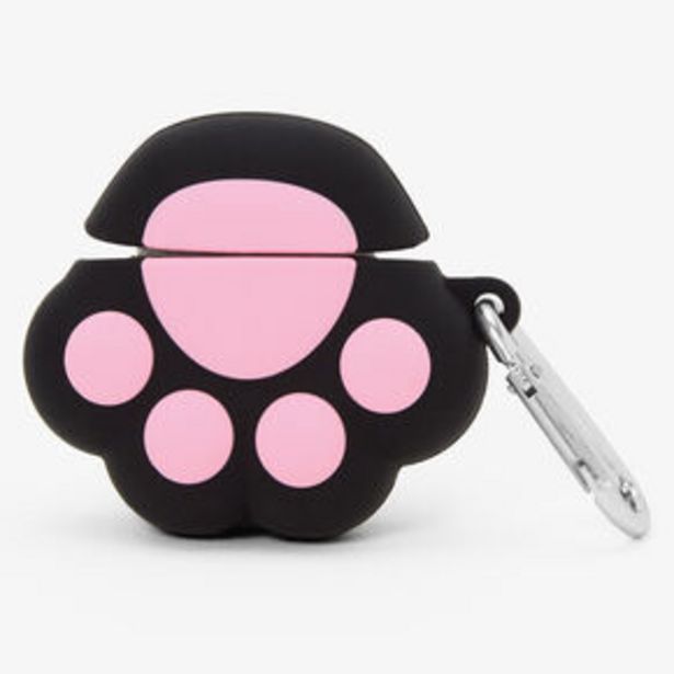 Προσφορά Pink & Black Paw Print Silicone Earbud Case Cover - Compatible With Apple AirPods® για 5€ σε Claire's