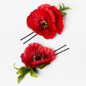 Προσφορά Red Poppy Floral Hair Pins - 2 Pack για 7,49€ σε Claire's
